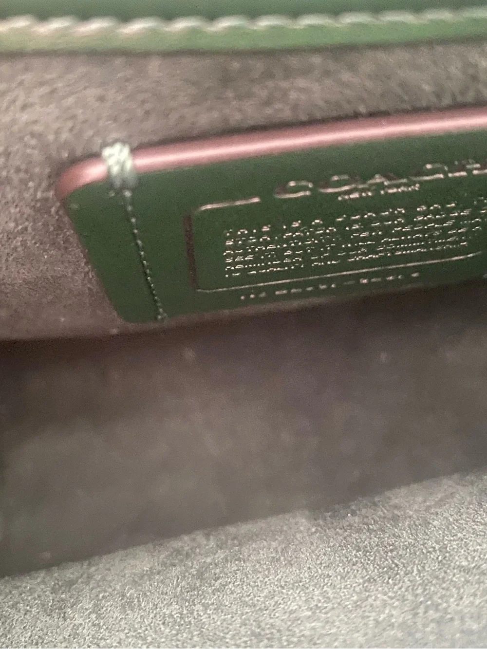 Parker Coach Sage Green Leather Turn-Lock Crossbody Bag